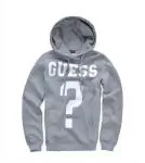 guess femmes veste mode 2012-2019U hoodie big ask gris blanc